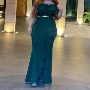 Emerald green gown